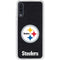 NFL Pittsburgh Steelers Distressed Galaxy A50 Clear Case